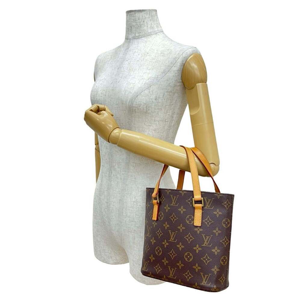 LOUIS VUITTON Authentic Brown Monogram Leather Tote Bag - Picture 2 of 10